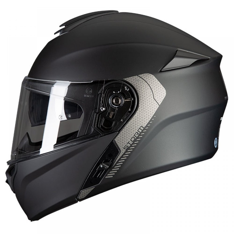 Szczękowy kask motocyklowy MT Storm czarny matowy