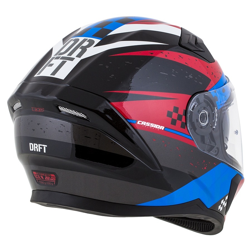 Kask integralny Cassida Integral 3.0 DRFT czerwono-perłowy niebieski