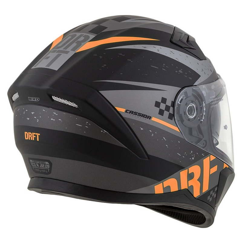 Kask integralny Cassida Integral 3.0 DRFT matowy szaro-czarno-pomarańczowy
