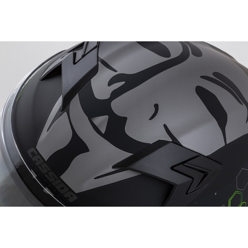 Kask integralny Cassida 3.0 Hack zielono-czarny mat
