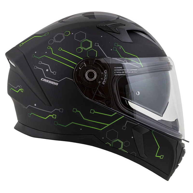 Kask integralny Cassida 3.0 Hack zielono-czarny mat