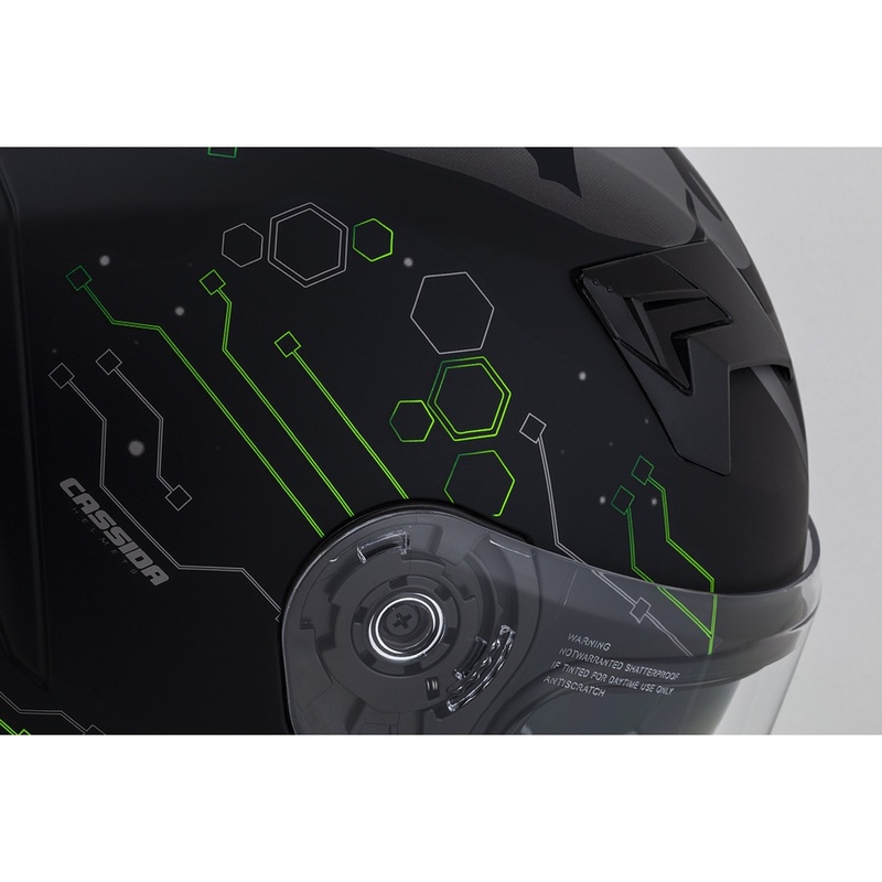 Kask integralny Cassida 3.0 Hack zielono-czarny mat