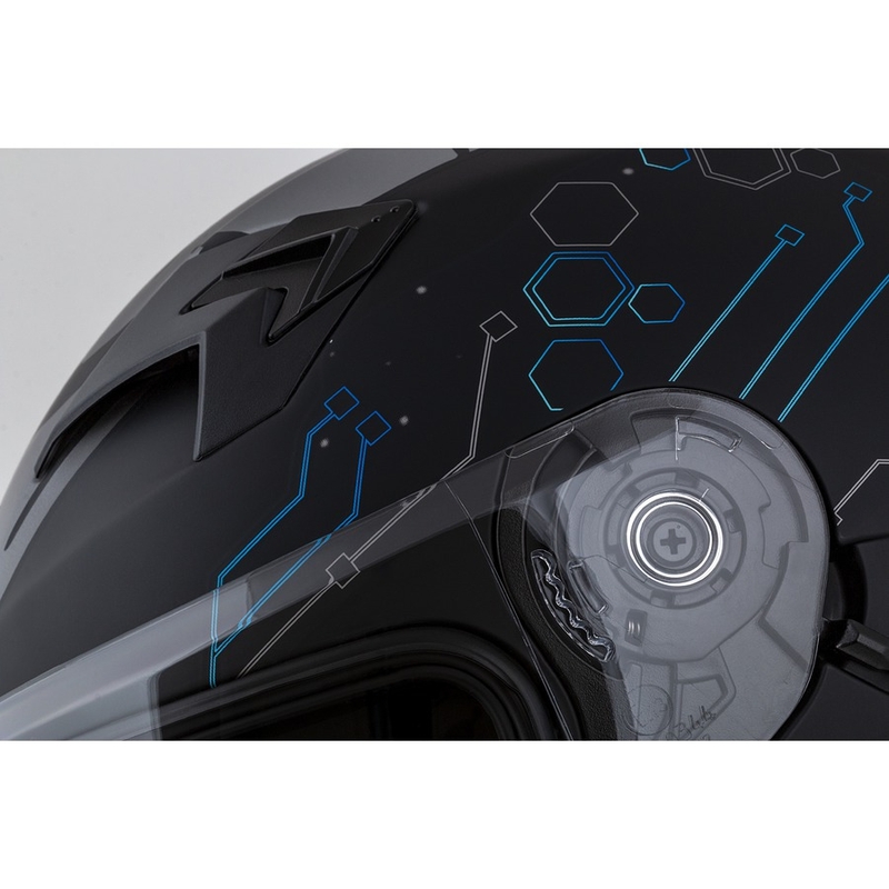 Kask integralny Cassida 3.0 Hack niebiesko-czarny mat