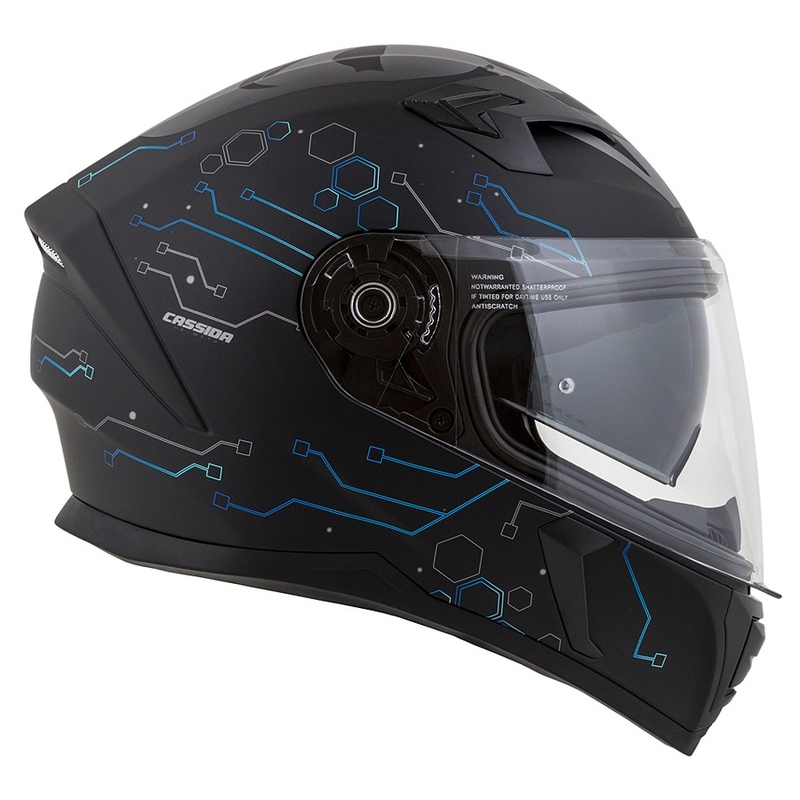 Kask integralny Cassida 3.0 Hack niebiesko-czarny mat