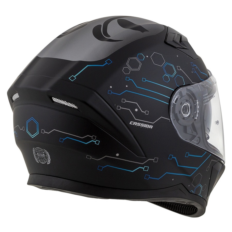 Kask integralny Cassida 3.0 Hack niebiesko-czarny mat