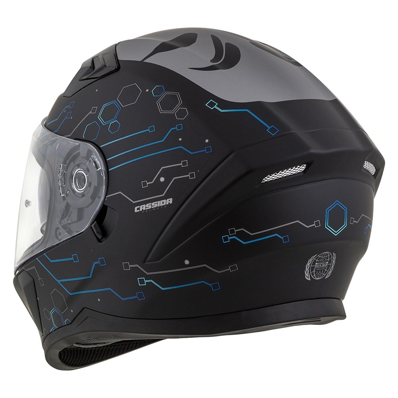 Kask integralny Cassida 3.0 Hack niebiesko-czarny mat