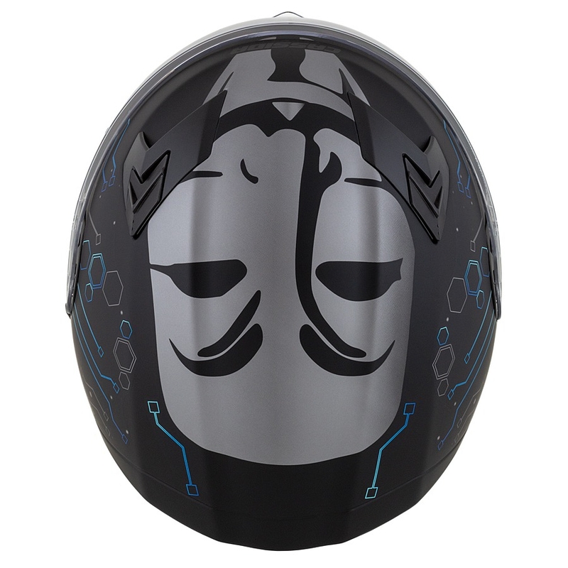 Kask integralny Cassida 3.0 Hack niebiesko-czarny mat