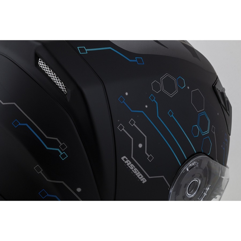 Kask integralny Cassida 3.0 Hack niebiesko-czarny mat