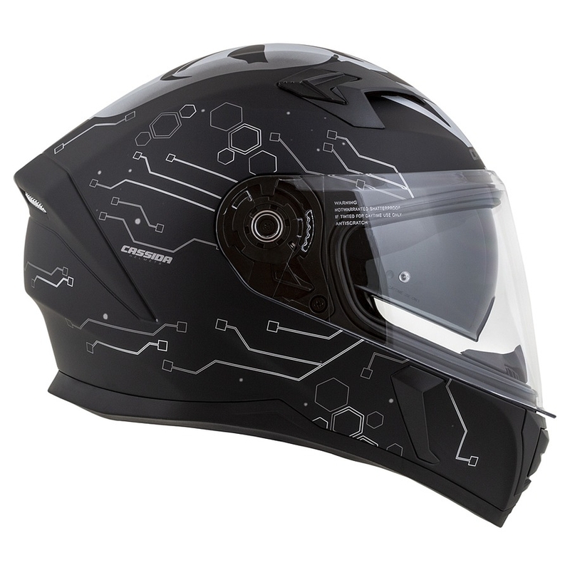 Kask integralny Cassida 3.0 Hack Vision szaro-srebrno-czarny mat wyprzedaż