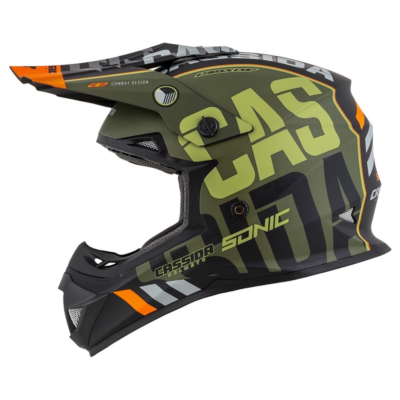 Kask motocrosowy Cassida Cross Cup Sonic pomarańczowo zielony mat