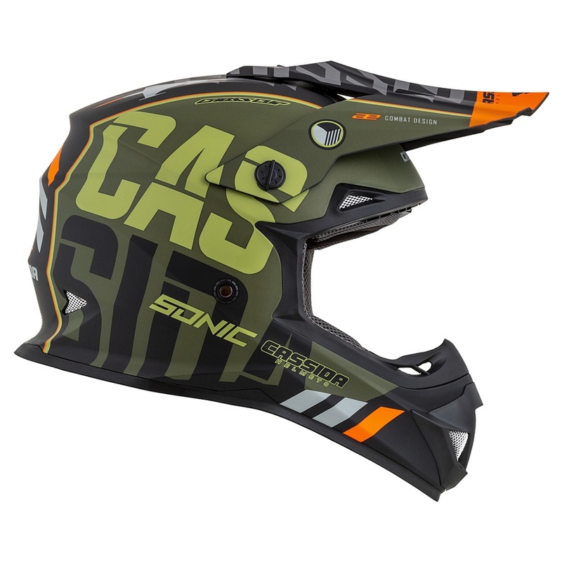 Kask motocrosowy Cassida Cross Cup Sonic pomarańczowo zielony mat