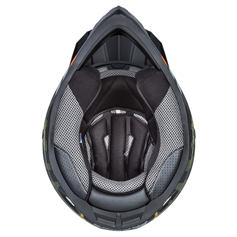 Kask motocrosowy Cassida Cross Cup Sonic pomarańczowo zielony mat
