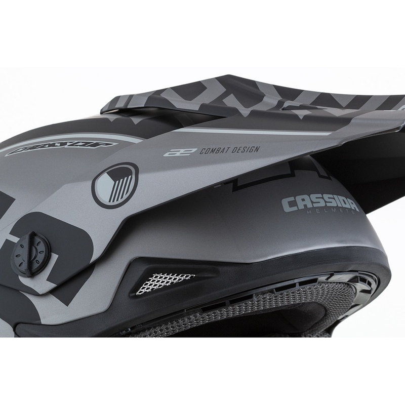 Kask motocrosowy Cassida Cross Cup Sonic czarno-siwy mat wyprzedaż