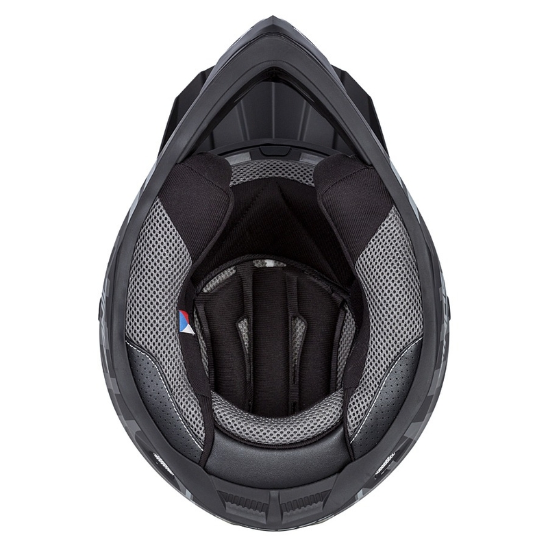 Kask motocrosowy Cassida Cross Cup Sonic czarno-siwy mat wyprzedaż