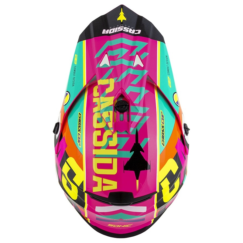 Dziecięcy kask motocrosowy Cassida Cross Cup Sonic Junior multicolor