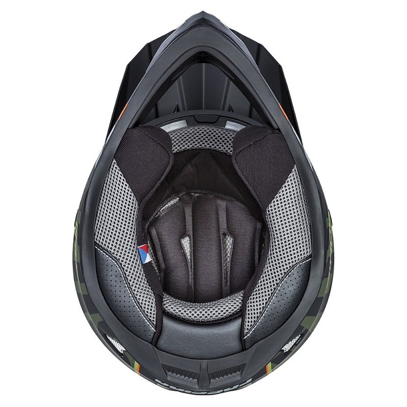 Dziecięcy kask motocrossowy Cassida Cross Cup Sonic Junior pomarańczowo-zielony mat wyprzedaż