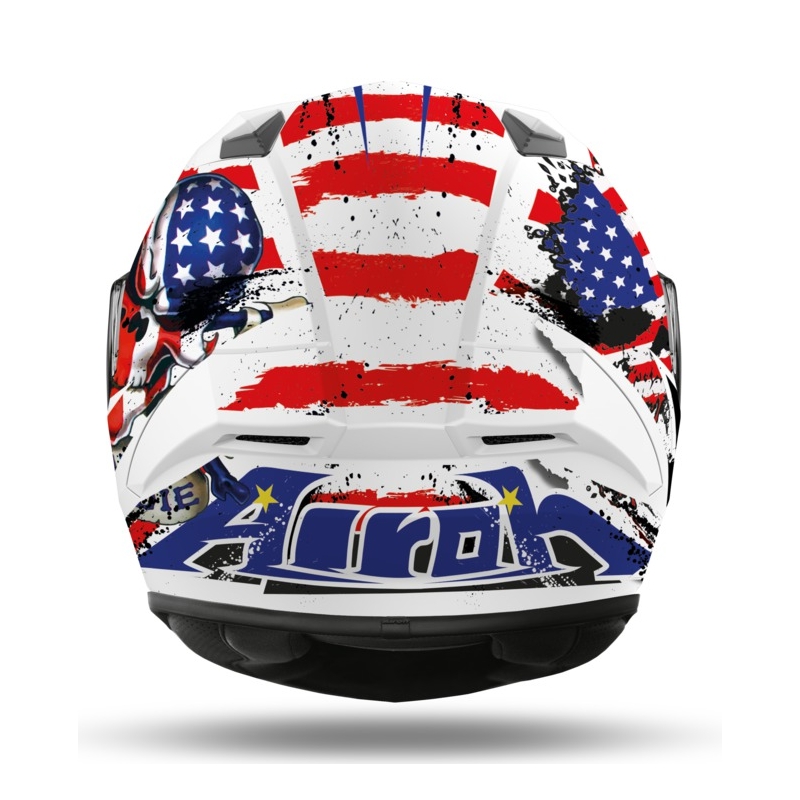 Integralny kask motocyklowy Airoh Valor Uncle Sam biało-niebiesko-czerwony