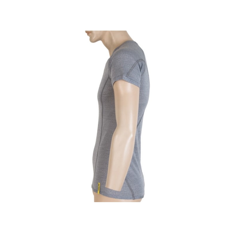Męska koszulka funkcyjna Sensor Merino Active szara - krótki rękaw wyprzedaż