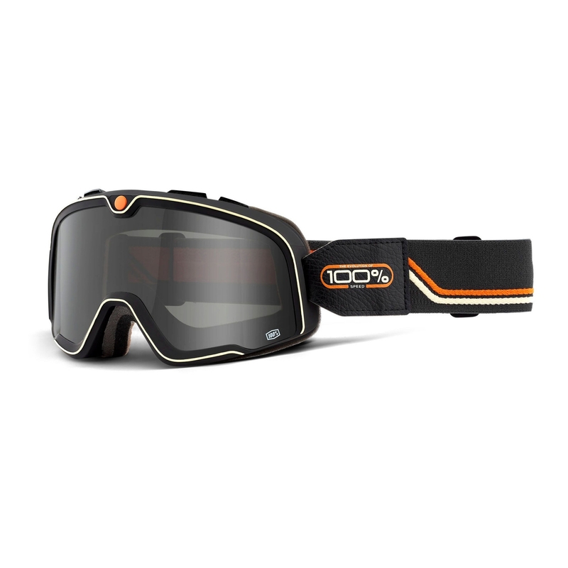 100% Gogle BARSTOW Team Speed czarno-pomarańczowe (smoked plexi)