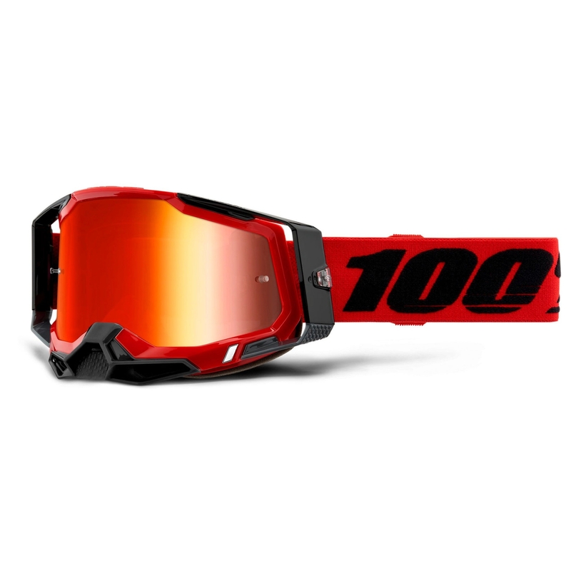 Gogle motocrossowe 100% RACECRAFT 2 red (red mirrored plexi)