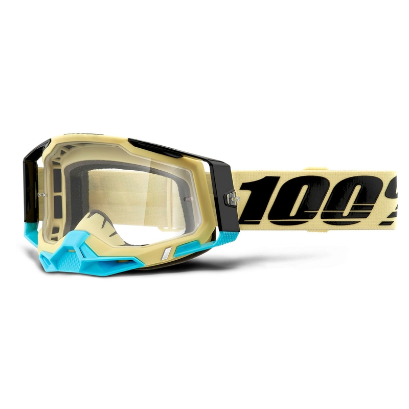 Gogle motocrossowe 100% RACECRAFT 2 yellow (clear plexi)