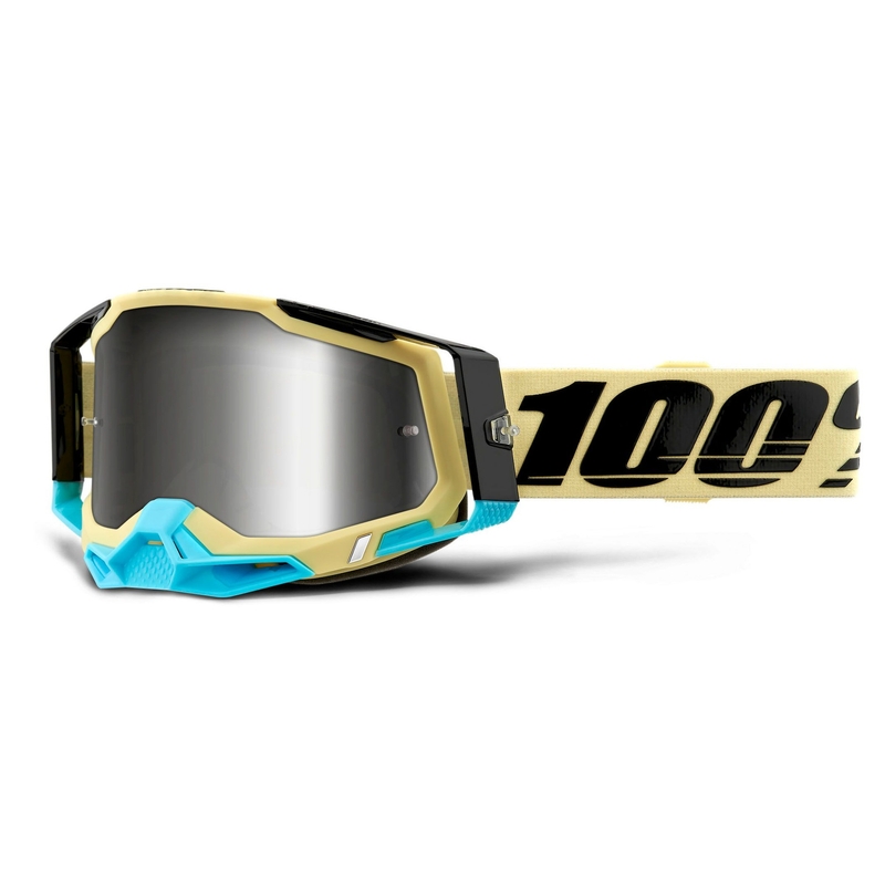 Gogle motocrossowe 100% RACECRAFT 2 yellow (silver mirrored plexi)
