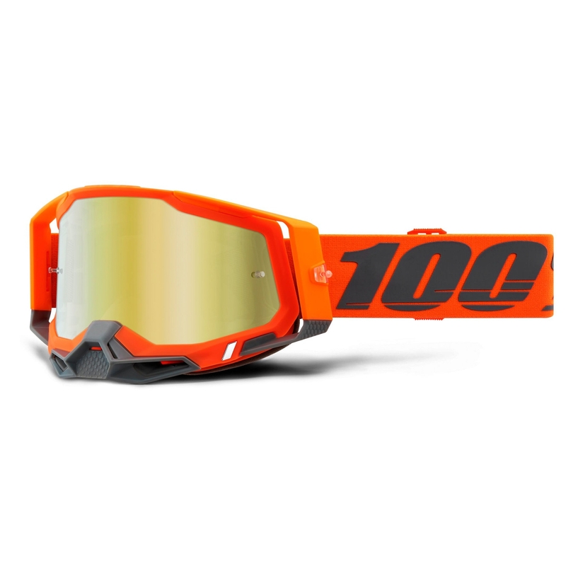Gogle motocrossowe 100% RACECRAFT 2 orange (gold mirrored plexi)