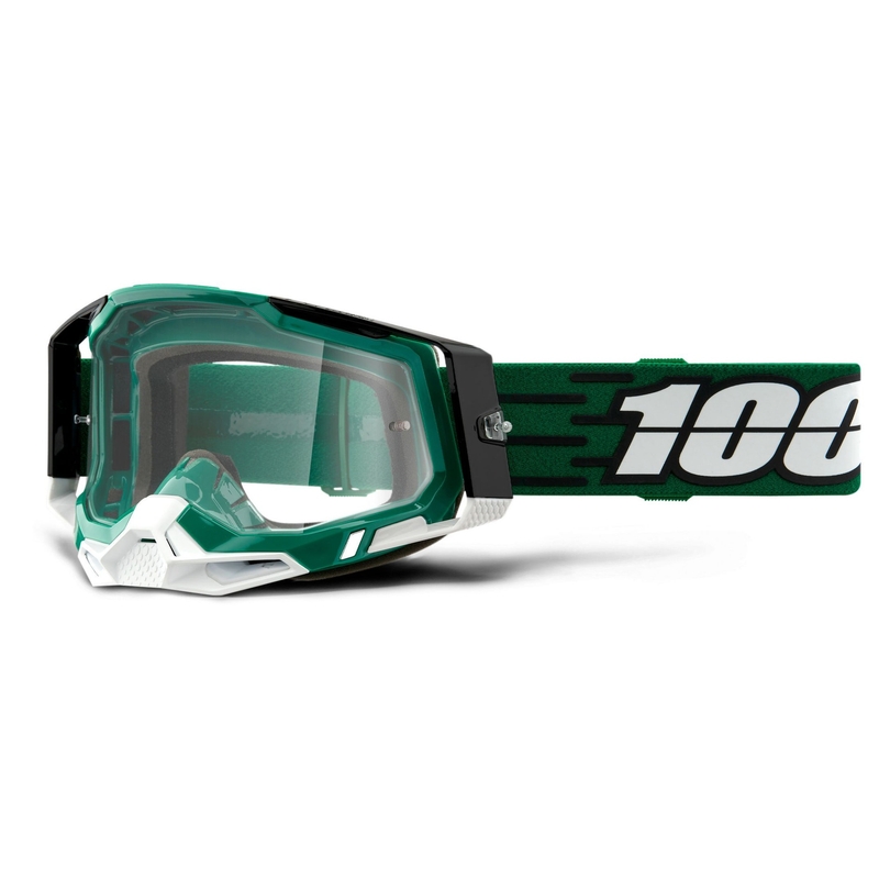 Gogle motocrossowe 100% RACECRAFT 2 green (clear plexi)