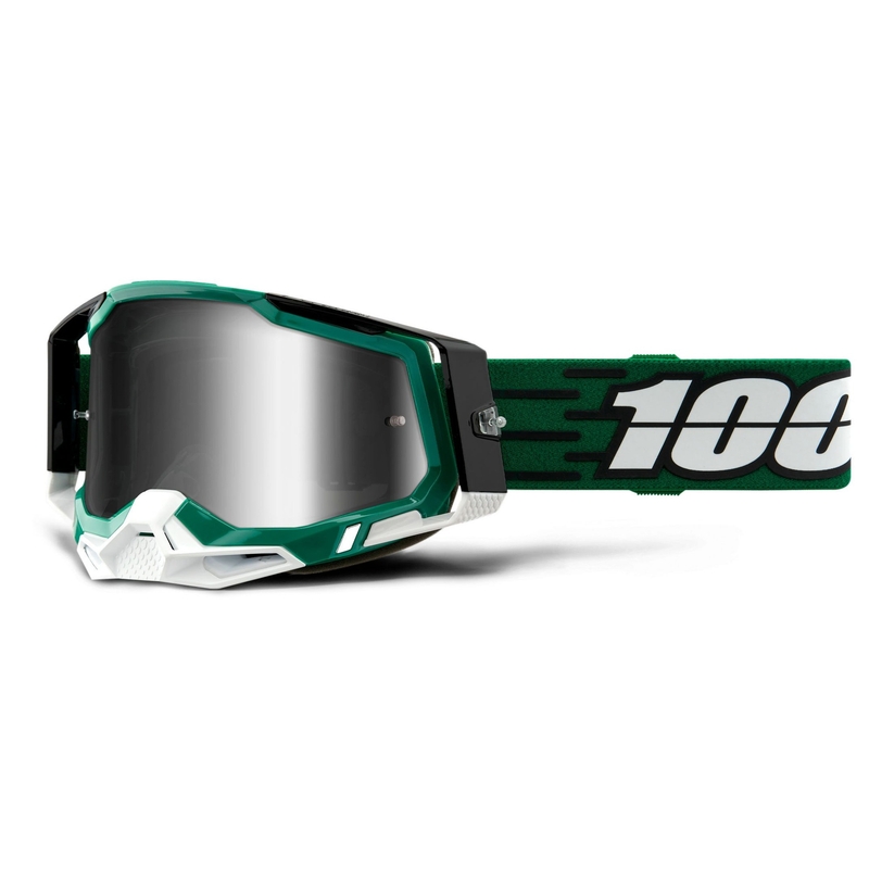 Gogle motocrossowe 100% RACECRAFT 2 green (silver mirrored plexi)