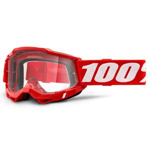 Gogle motocrossowe 100% ACCURI 2 red (clear plexi)