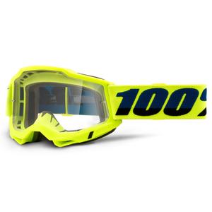 Gogle motocrossowe 100% ACCURI 2 fluo yellow (clear plexi)