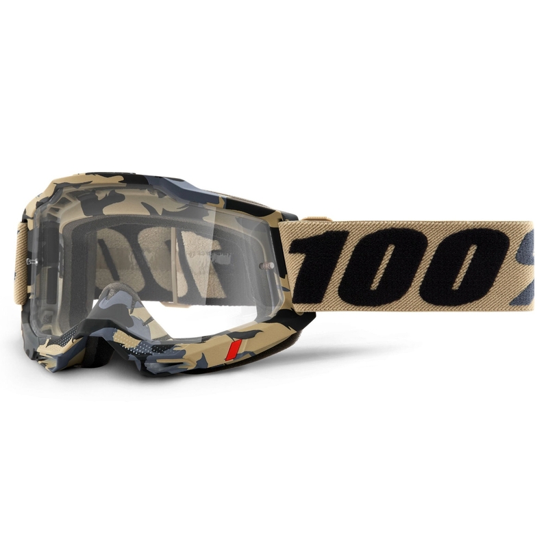 Gogle motocrossowe 100% ACCURI 2 brązowo-szare (przezroczysta plexi)