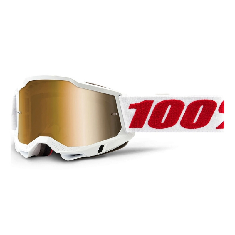 Gogle motocrossowe 100% ACCURI 2 white (gold plexi)