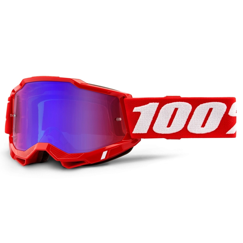 Gogle motocrossowe 100% ACCURI 2 red (czerwono-niebieska lustrzana pleksi)