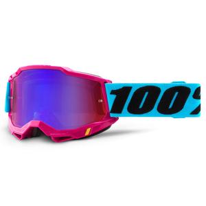 Gogle motocrossowe 100% ACCURI 2 różowe (czerwono-niebieska lustrzana plexi)
