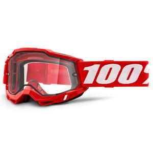 Gogle motocrossowe 100% ACCURI 2 red (double clear plexi)