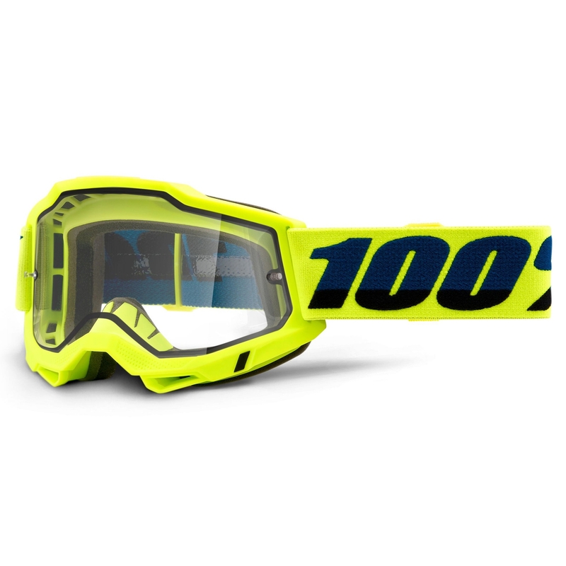 Gogle motocrossowe 100% ACCURI 2 fluo yellow (double clear plexi)
