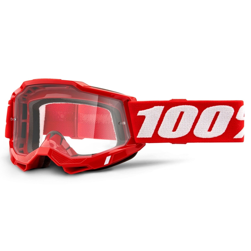 Gogle motocrossowe 100% ACCURI 2 OTG czerwone (clear plexi) wyprzedaż