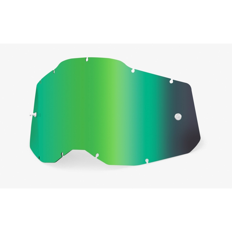 Plexi 100% Racecraft 2/Accuri 2/Strata 2 green mirrored (Anti-fog)