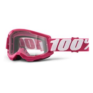 Gogle motocrossowe 100% STRATA 2 Fletcher pink (clear plexi)