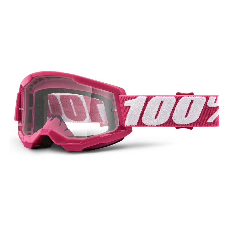 Gogle motocrossowe 100% STRATA 2 Fletcher pink (clear plexi)