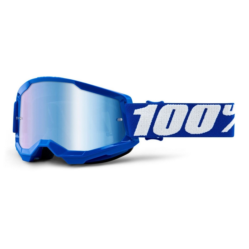 Gogle motocrossowe 100% STRATA 2 blue (blue mirrored plexi)