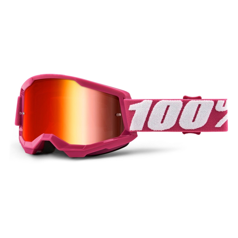 Gogle motocrossowe 100% STRATA 2 Fletcher pink (red mirrored plexi)