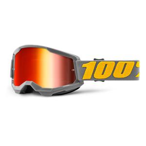 Gogle motocrossowe 100% STRATA 2 Izipizi grey (red mirrored plexi)