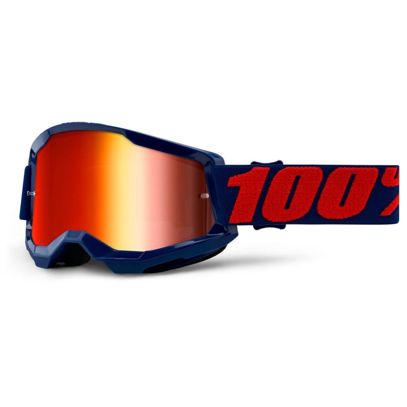 Gogle motocrossowe 100% STRATA 2 Masego blue (red mirrored plexi)