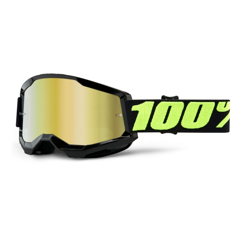 Gogle motocrossowe 100% STRATA 2 black (gold mirrored plexi)