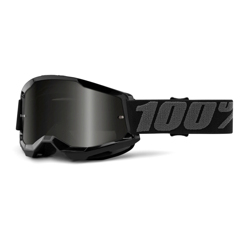 Gogle motocrossowe 100% STRATA 2 black (smoked plexi)