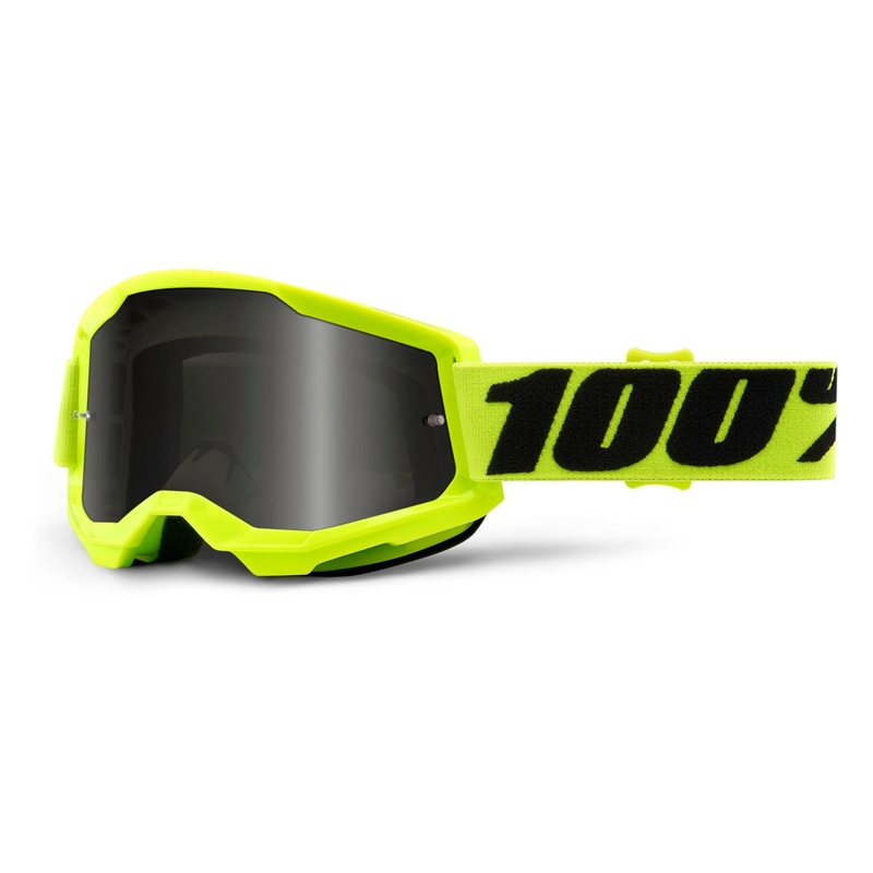 Gogle motocrossowe 100% STRATA 2 fluo yellow (smoked plexi)