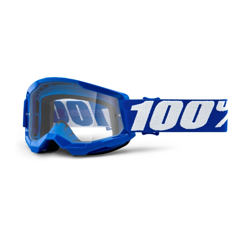 Gogle motocrossowe dla dzieci 100% STRATA 2 blue (clear plexi)