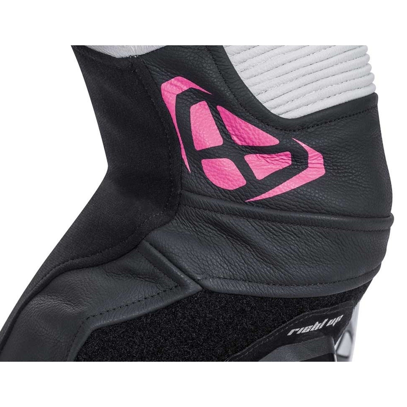 IXON Vortex Lady Damskie czarne, białe i różowe spodnie motocyklowe Outlet wyprzedaż